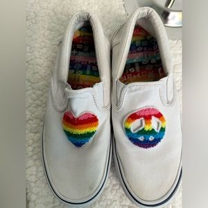 Sperry White and Rainbow Shoes